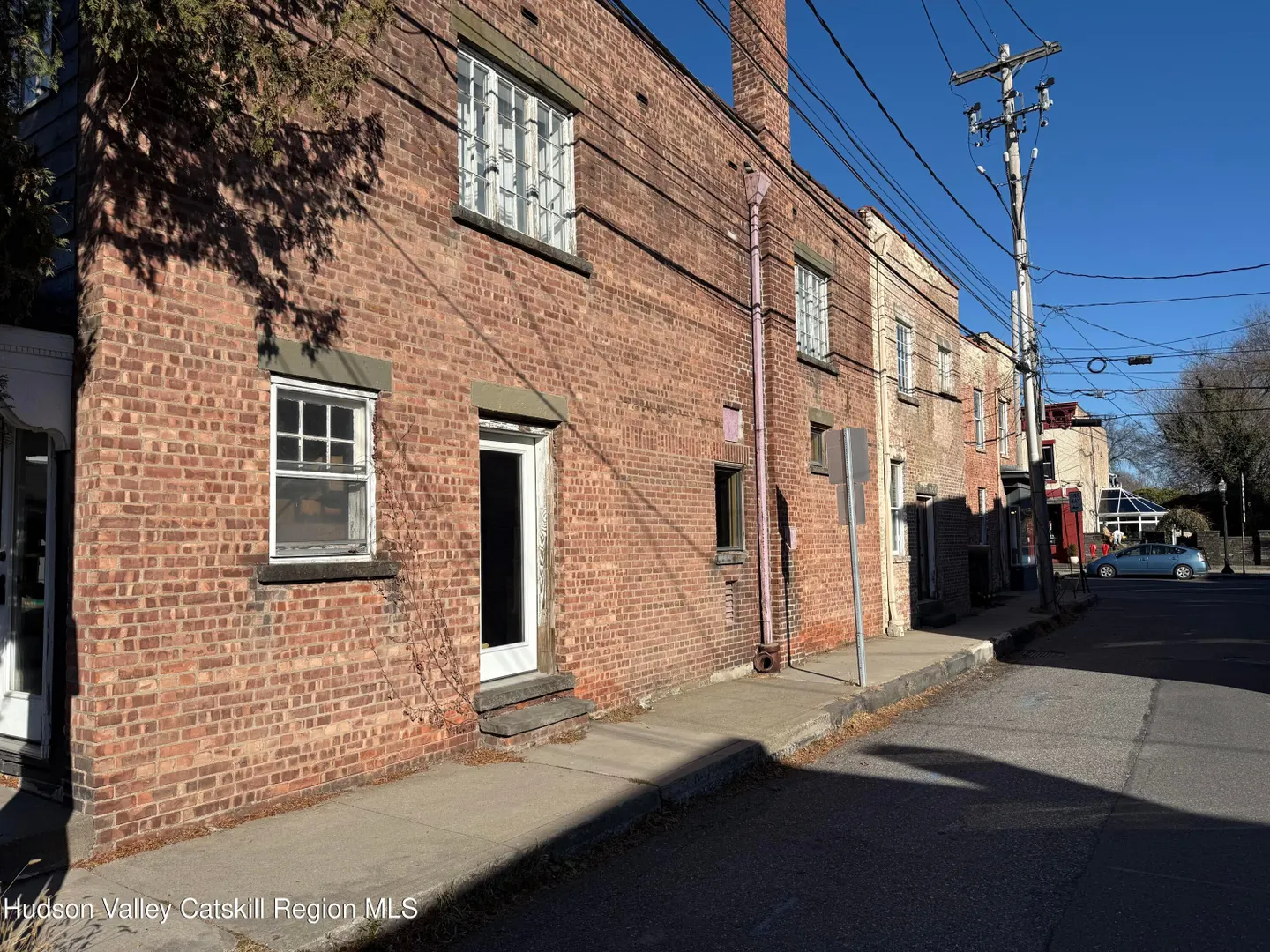 Brick side elevation along Jane Street