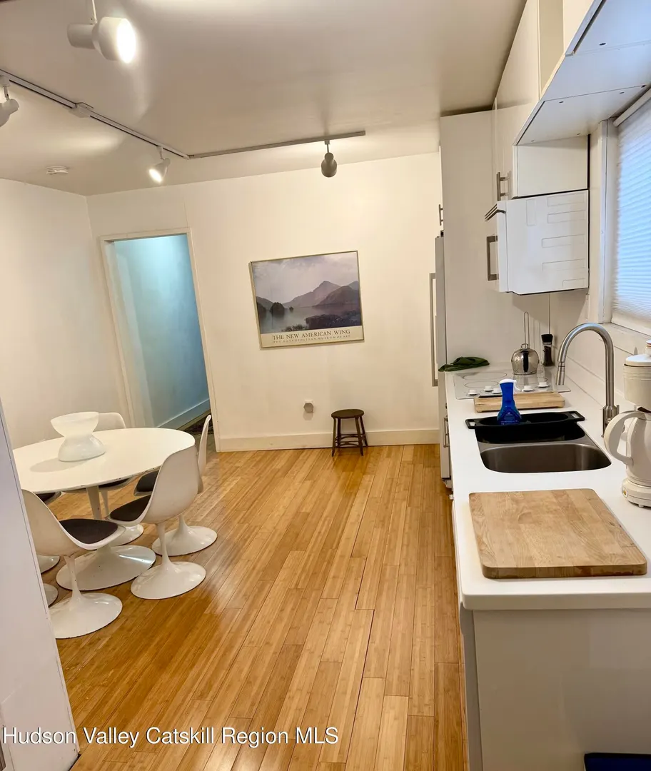 Apartment kitchen and bathroom view